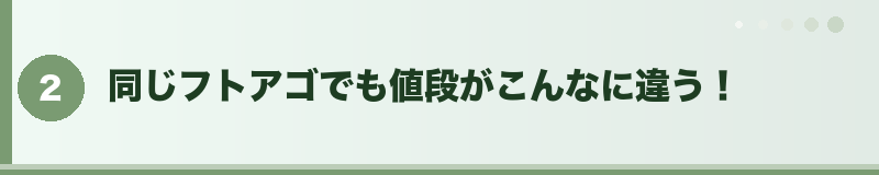 色（モルフ）別の特徴と値段の目安 セクションバナー