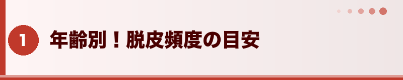 フトアゴ 年齢別 脱皮頻度の目安