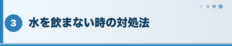 フトアゴ 水を飲まない時の対処法