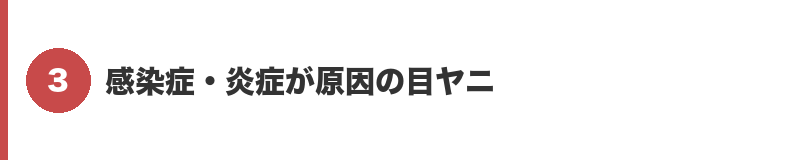 見出しバナー3：感染症・炎症が原因の目ヤニ