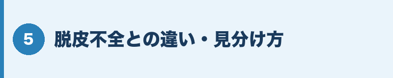 脱皮不全との違い・見分け方