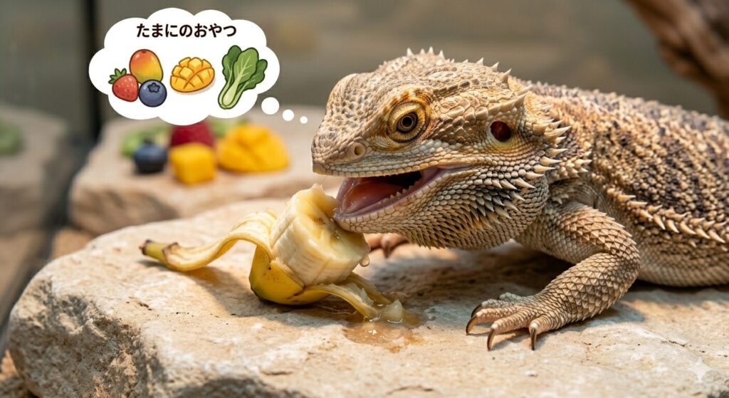 フトアゴヒゲトカゲに果物を与えても大丈夫か