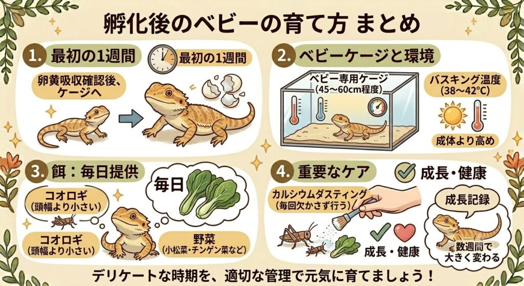 フトアゴ 孵化後のベビーの育て方