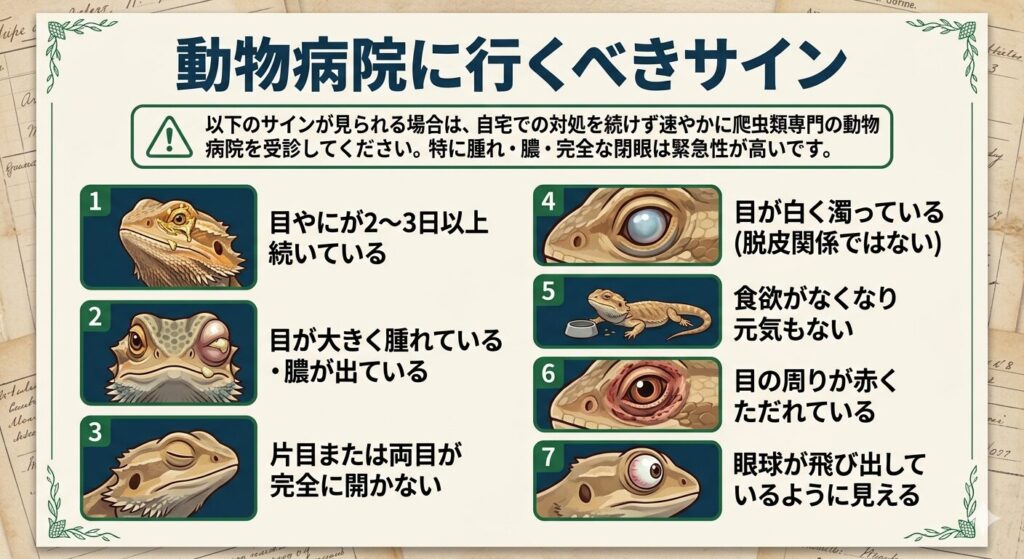 フトアゴ 動物病院に行くべきサイン