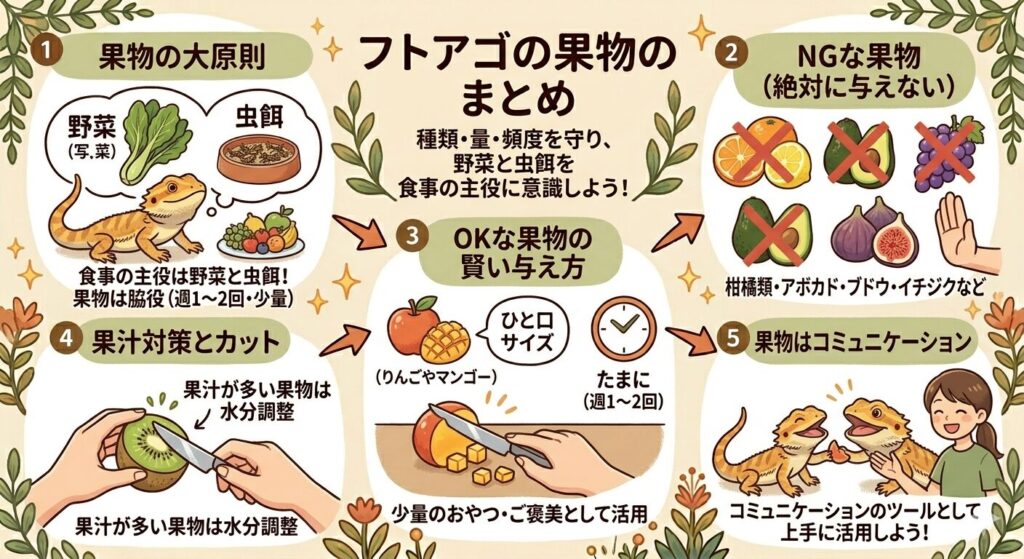 フトアゴに与えていい果物まとめ