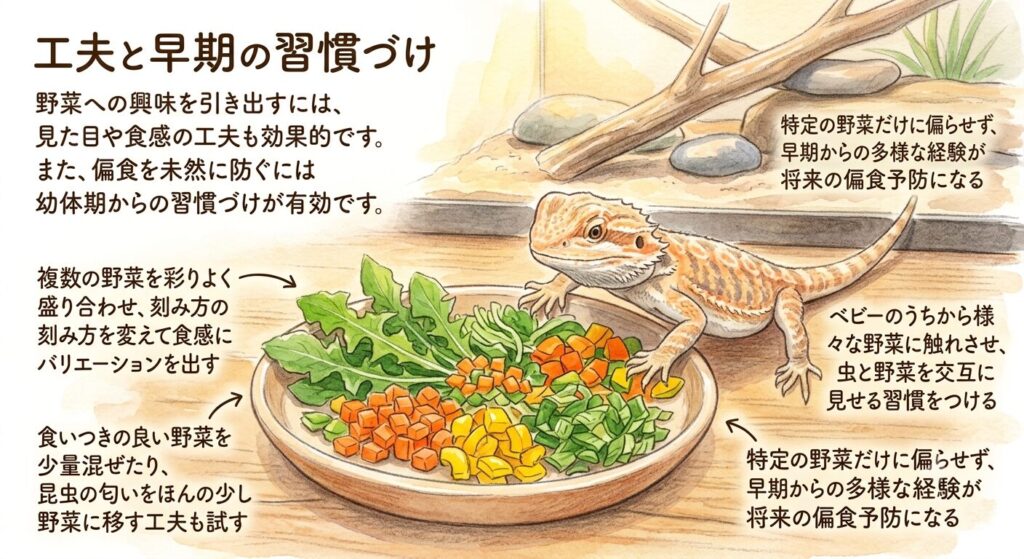 野菜への興味を引き出す盛り付けの工夫