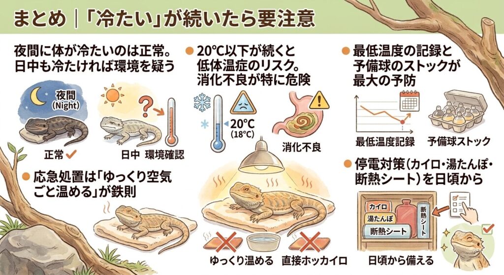 温かい環境で元気に過ごすフトアゴヒゲトカゲ