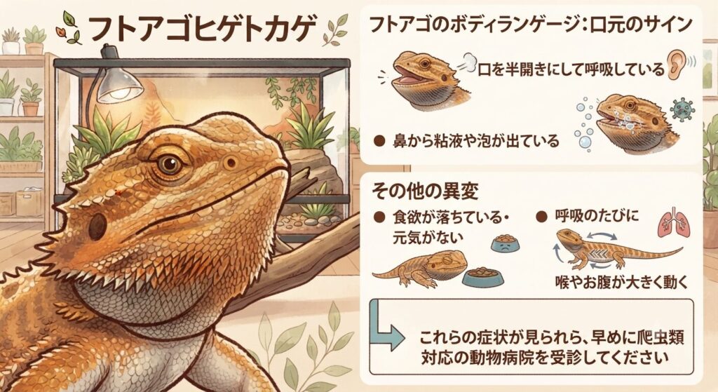 注意したい呼吸音のサインを示すイラスト