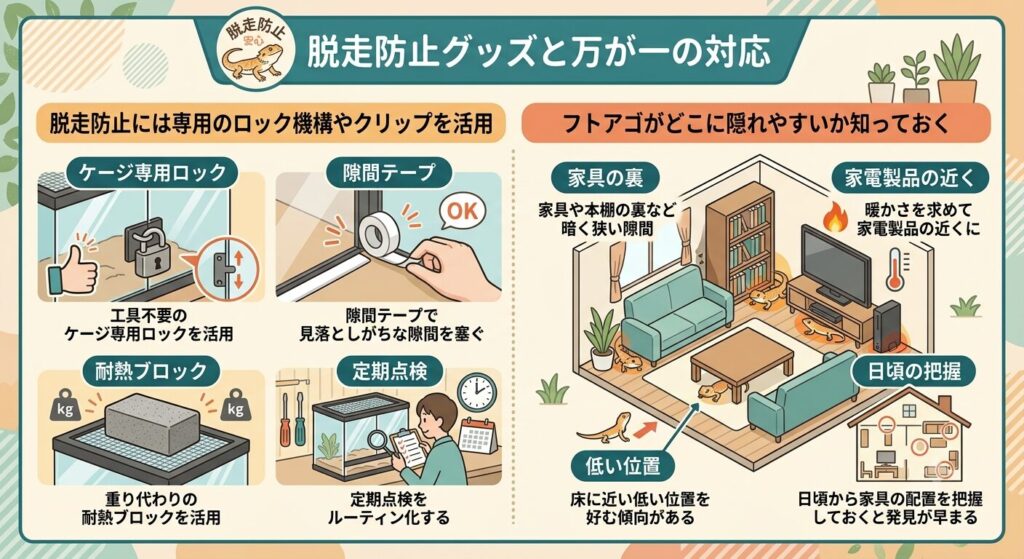 脱走防止ロックのイメージ
