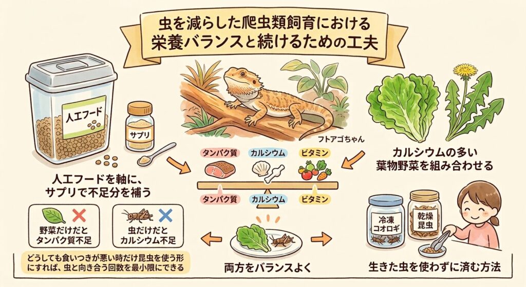 虫が苦手な人向けのフトアゴ飼育イメージ