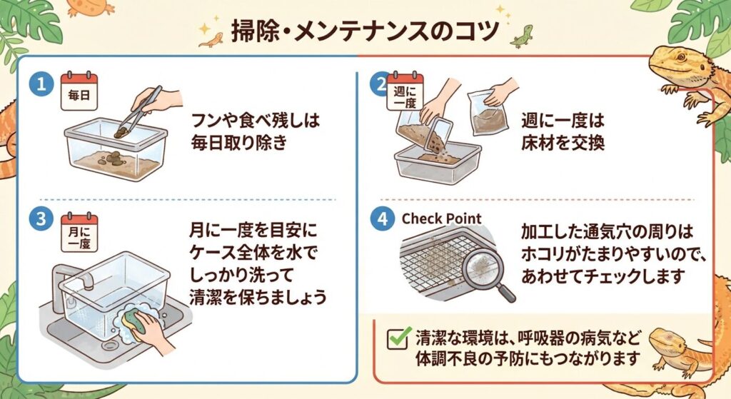 衣装ケースを丸洗いして清潔に保つイメージ