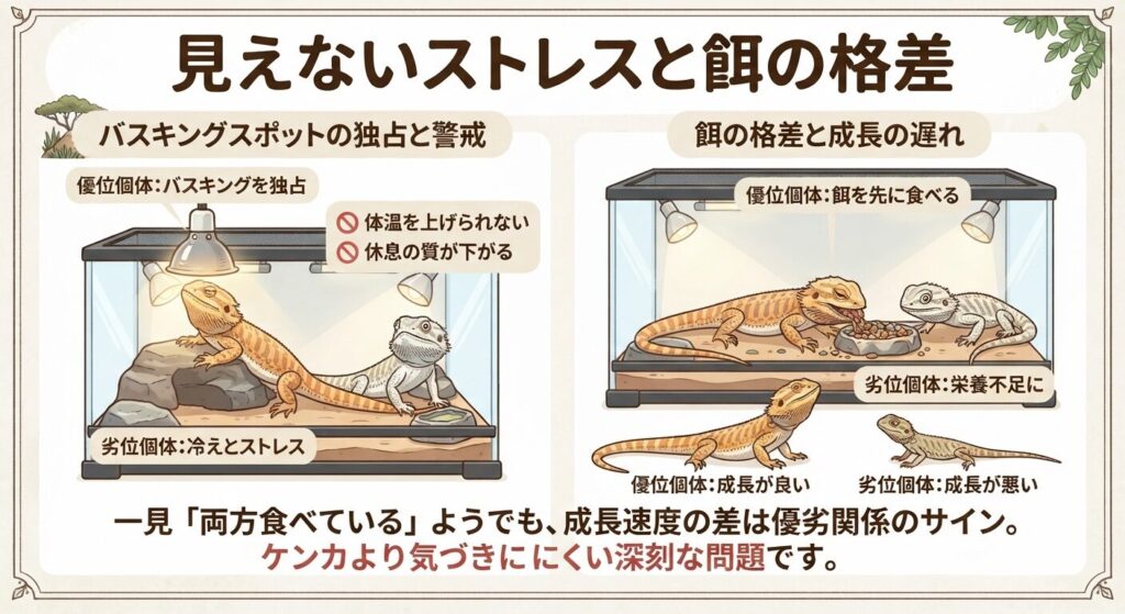 優劣関係によるストレスのイメージ