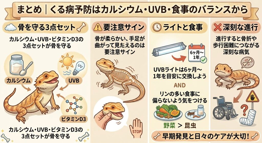 フトアゴヒゲトカゲのくる病予防まとめ