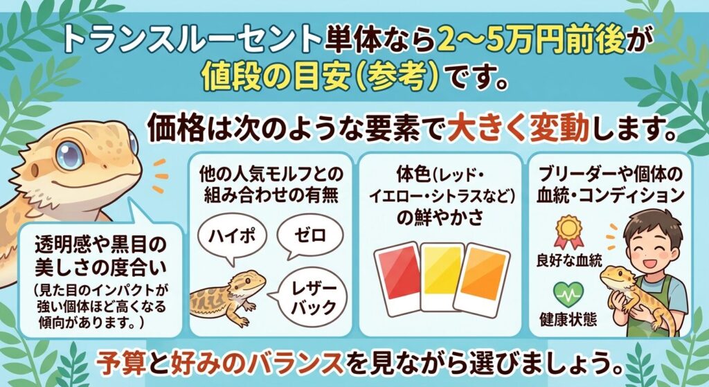 トランスルーセントの値段の目安