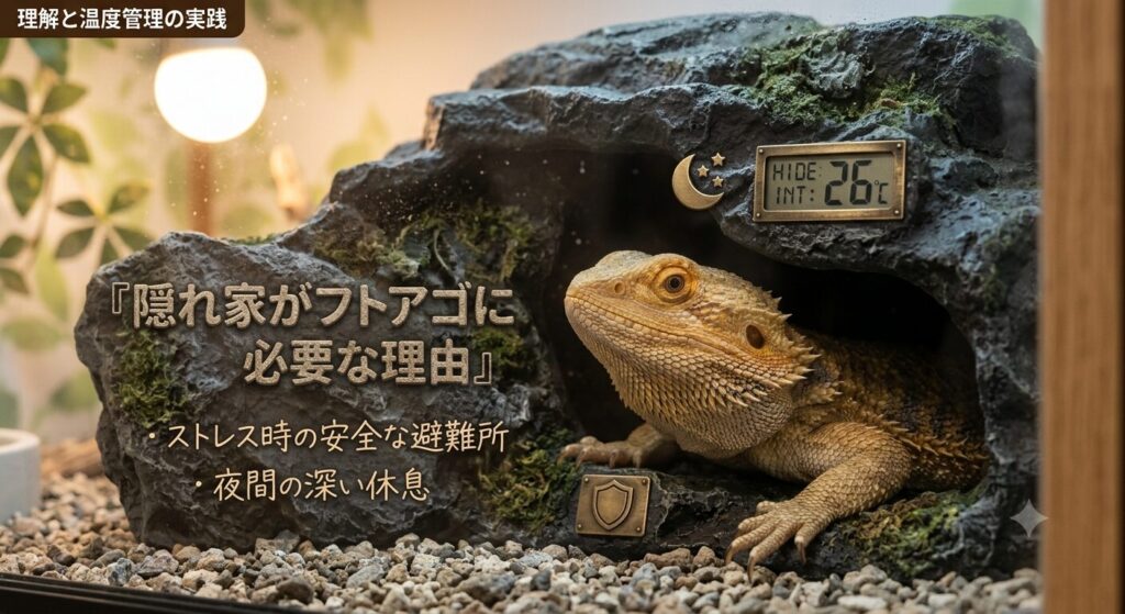 隠れ家を使わない子への理解と温度管理のイラスト