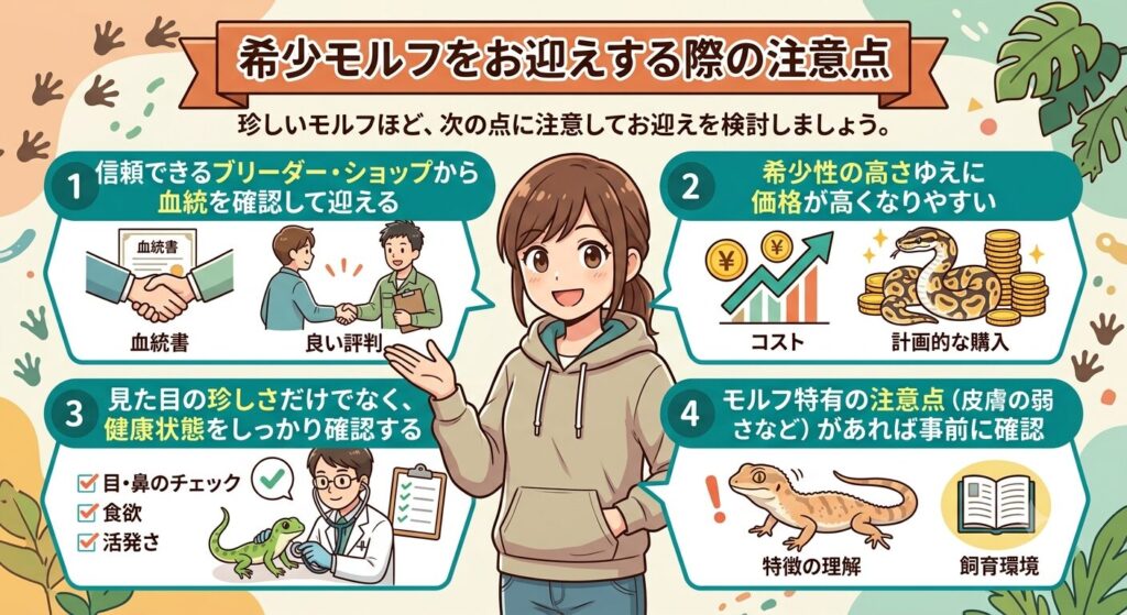 希少モルフをお迎えする際に注意したいポイント
