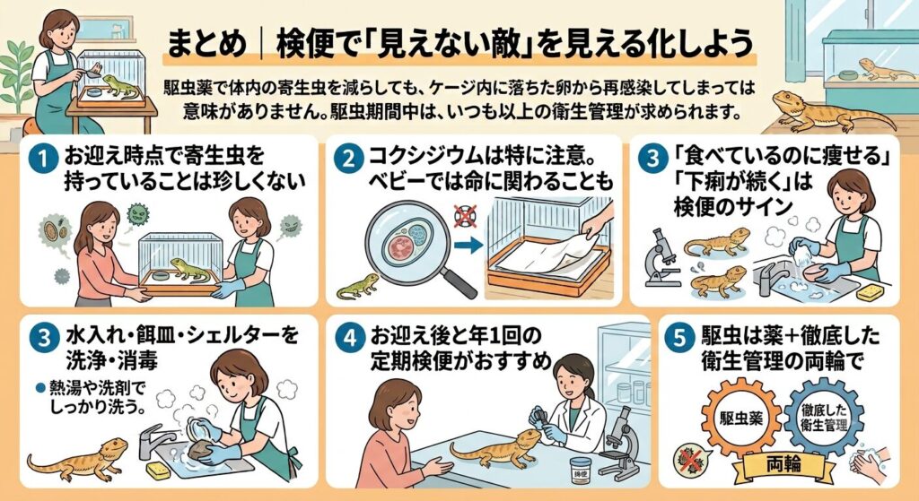 フトアゴヒゲトカゲの寄生虫まとめ